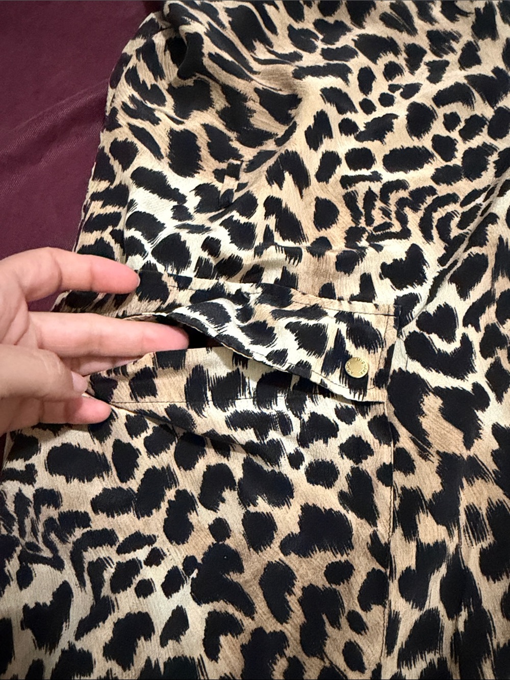 MICHAEL Michael Kors Leopard-Print Mini Silk Dress with Gold Zip Front XL - Picture 5 of 8